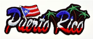 Bordado Bandera de Puerto Rico y Banderita de Puerto Rico Puerto Rico